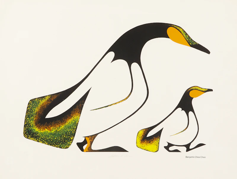 Benjamin Chee Chee, Father and Son, colour serigraph - view 1