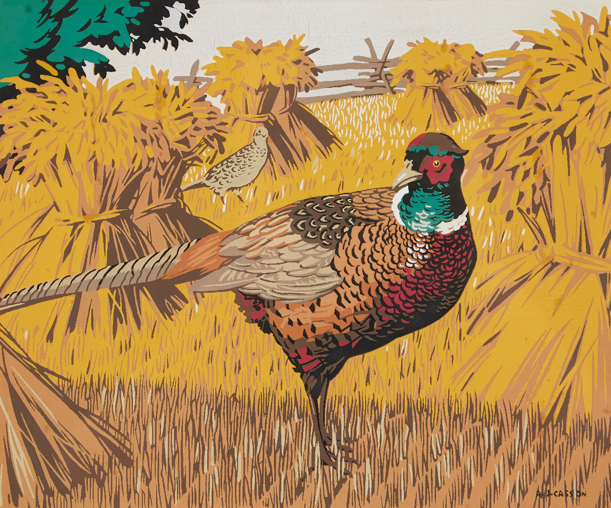 Alfred Joseph Casson, Ringed Neck Pheasant, colour serigraph