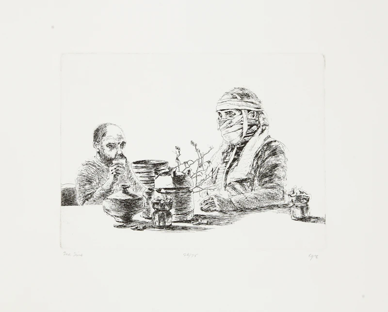 Ivan Kenneth Eyre, Tea Time, etching - view 2