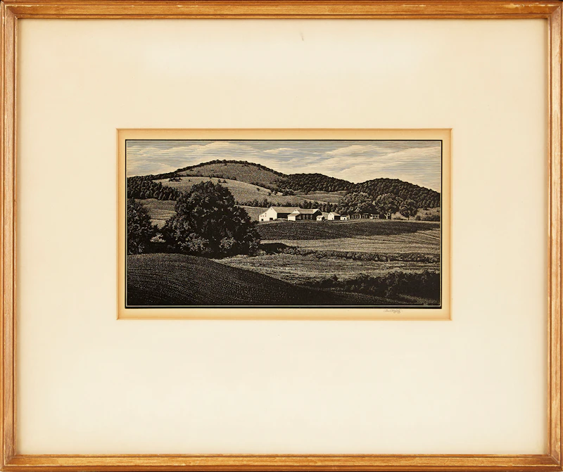 Asa Cheffetz, Summertime Vermont, wood engraving - view 2