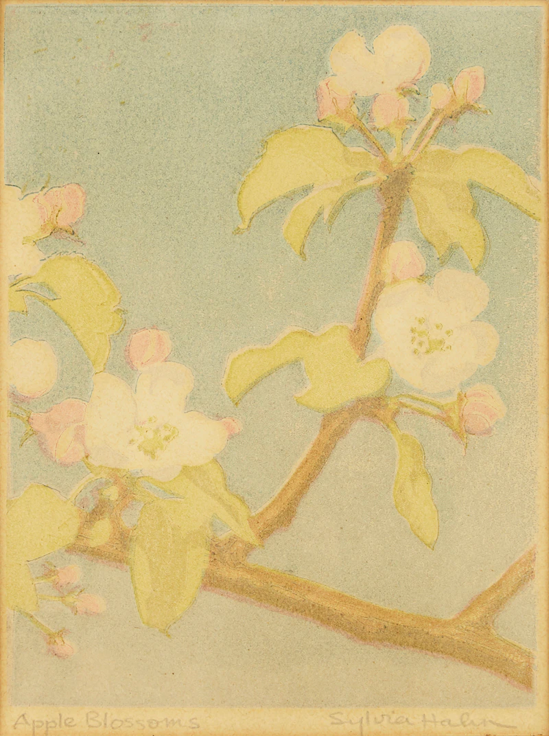 Sylvia Hahn, The Reaper; Niagara Falls; Apple Blossoms, three woodcuts - view 7