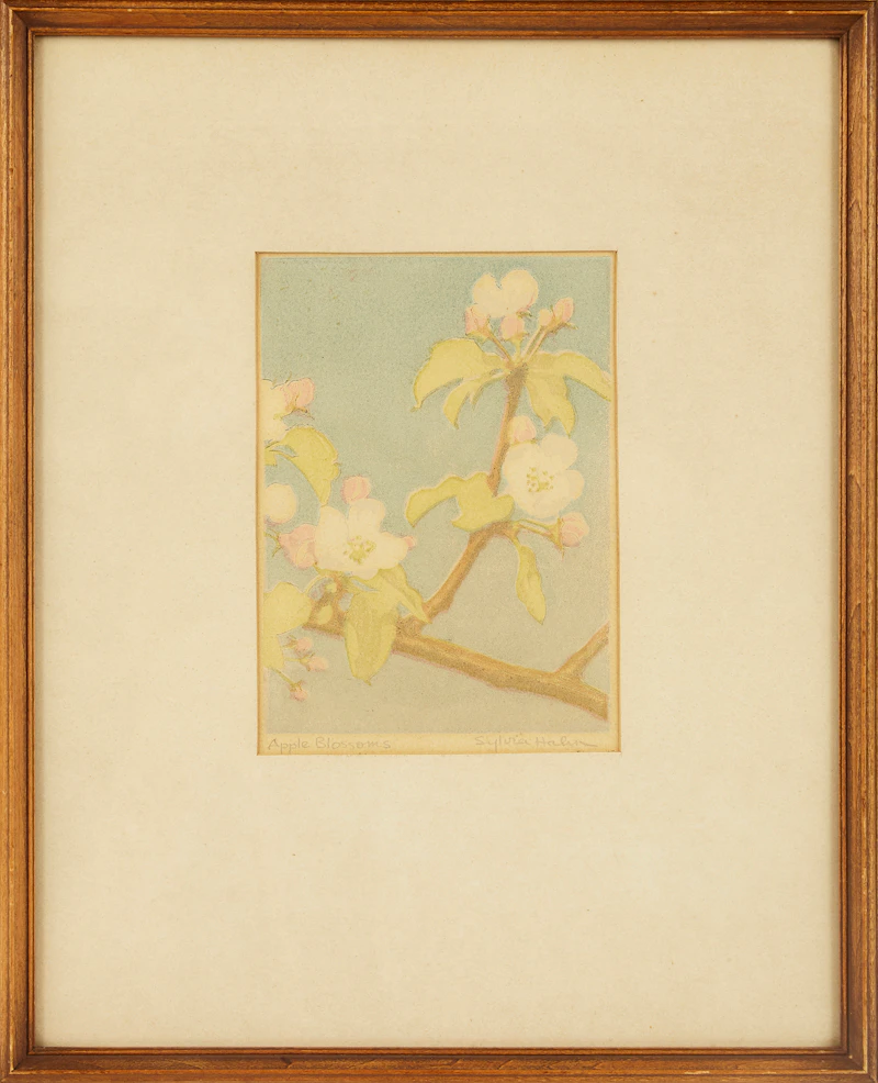 Sylvia Hahn, The Reaper; Niagara Falls; Apple Blossoms, three woodcuts - view 8
