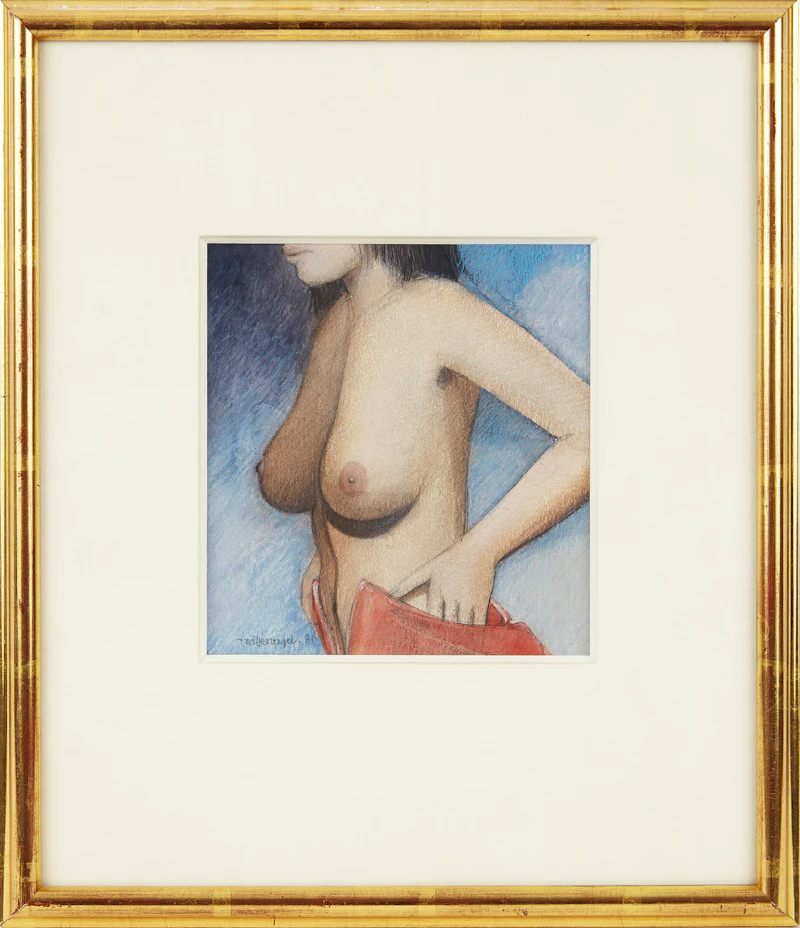 Unknown 20th Century Artist, Female Nude, pastel, 1981 - view 2