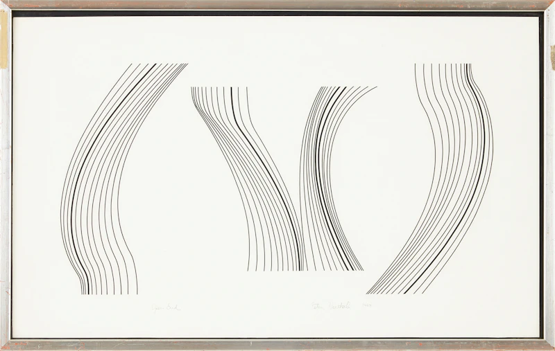 Peter Deutsch, Open End, tape collage on wove paper, 1968 - view 2