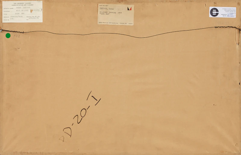 Peter Deutsch, Open End, tape collage on wove paper, 1968 - view 3