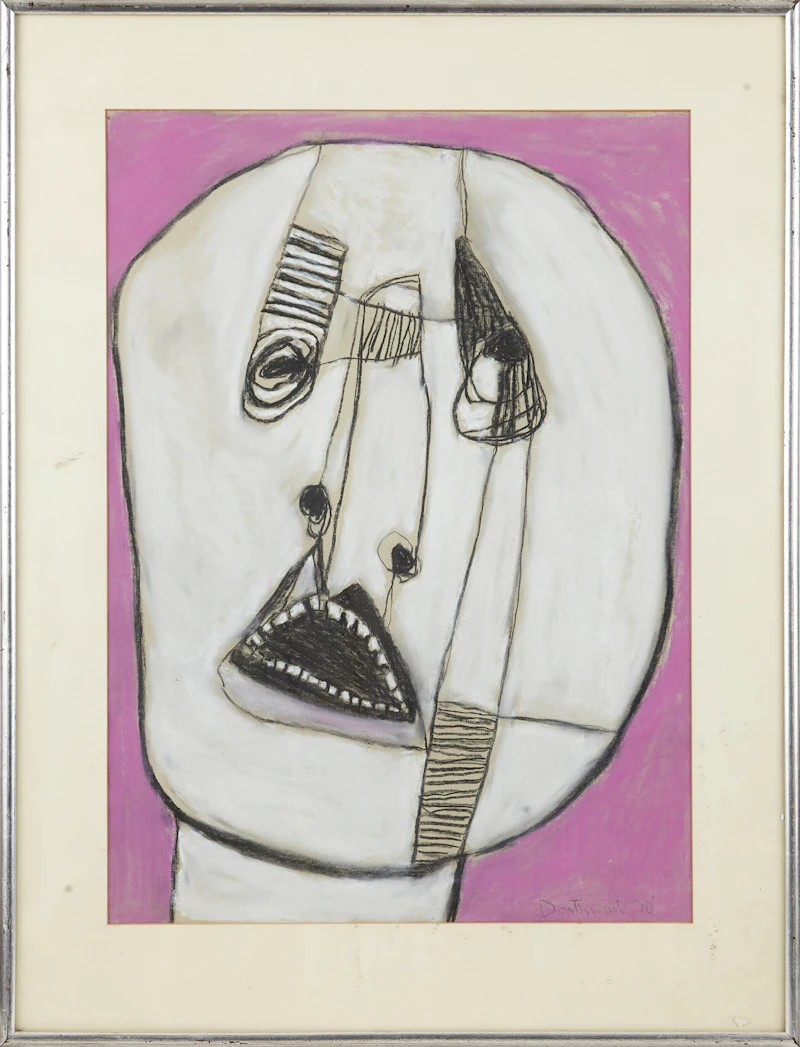 Patricia Douthwaite, Man, pastel, 1970 - view 2