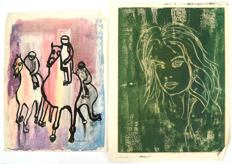 Eugenia Berlin, Selection of Drawings, Sketches and Works on Paper, mixed media on paper - view 9