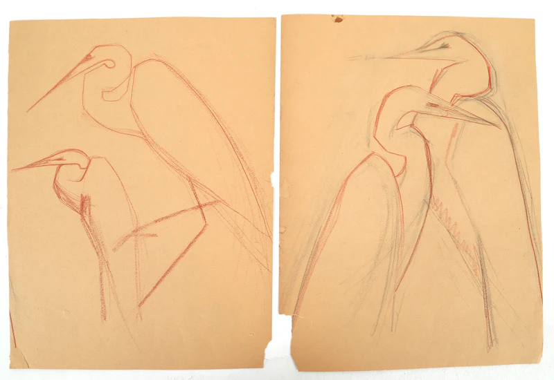 Eugenia Berlin, Selection of Drawings, Sketches and Works on Paper, mixed media on paper - view 14