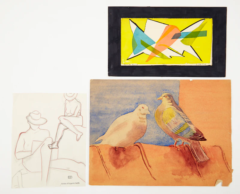 Eugenia Berlin, Selection of Drawings, Sketches and Works on Paper, mixed media on paper - view 35