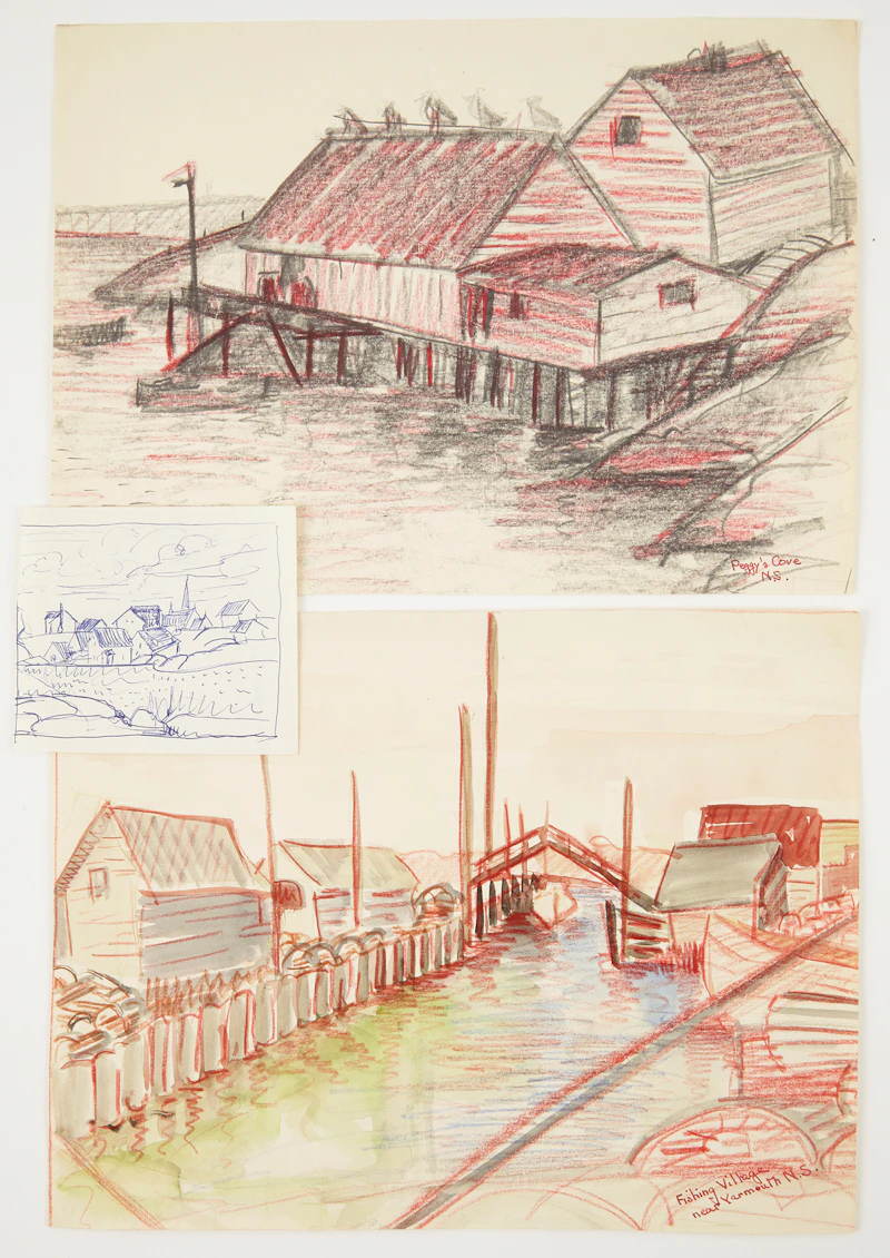 Eugenia Berlin, Selection of Drawings, Sketches and Works on Paper, mixed media on paper - view 36