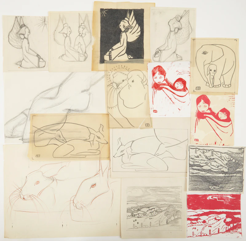 Eugenia Berlin, Selection of Drawings, Sketches and Works on Paper, mixed media on paper - view 40