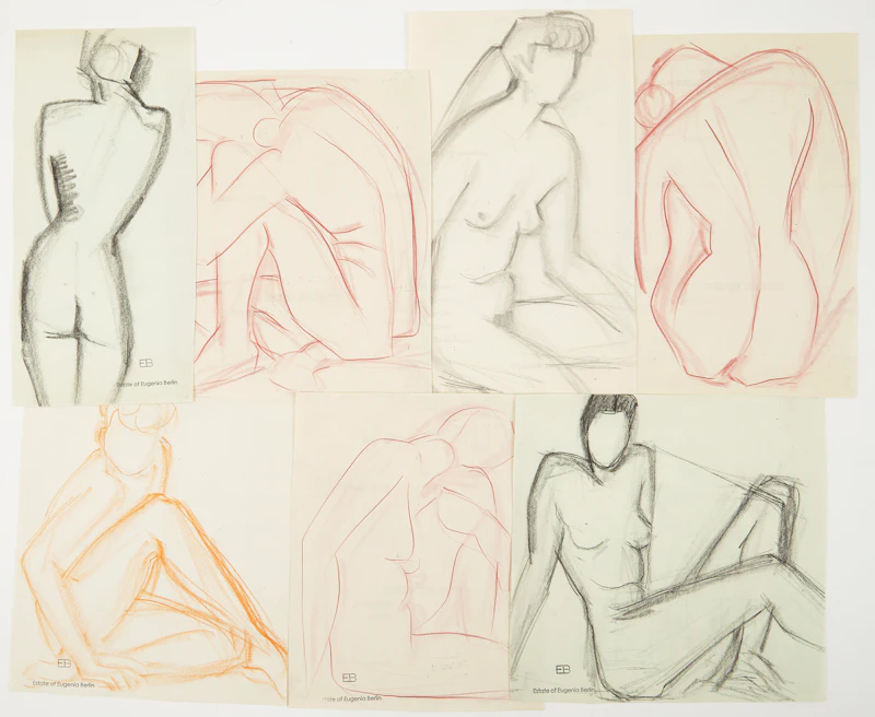 Eugenia Berlin, Selection of Drawings, Sketches and Works on Paper, mixed media on paper - view 43