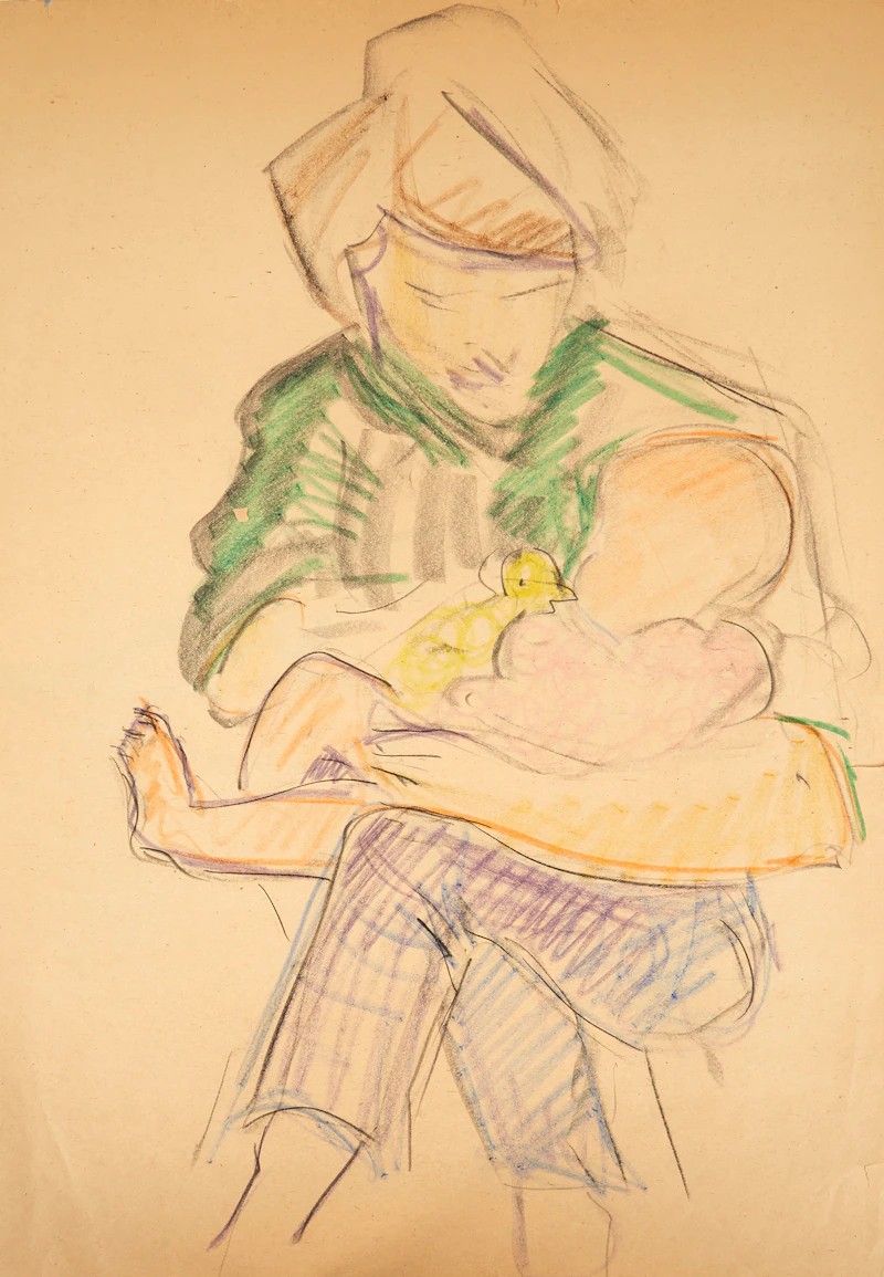 Eugenia Berlin, Selection of Drawings, Sketches and Works on Paper, mixed media on paper - view 54