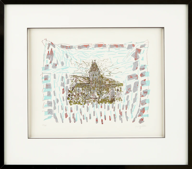 Jean Paul Riopelle, Le clocher de Vétheuil, lithograph - view 2