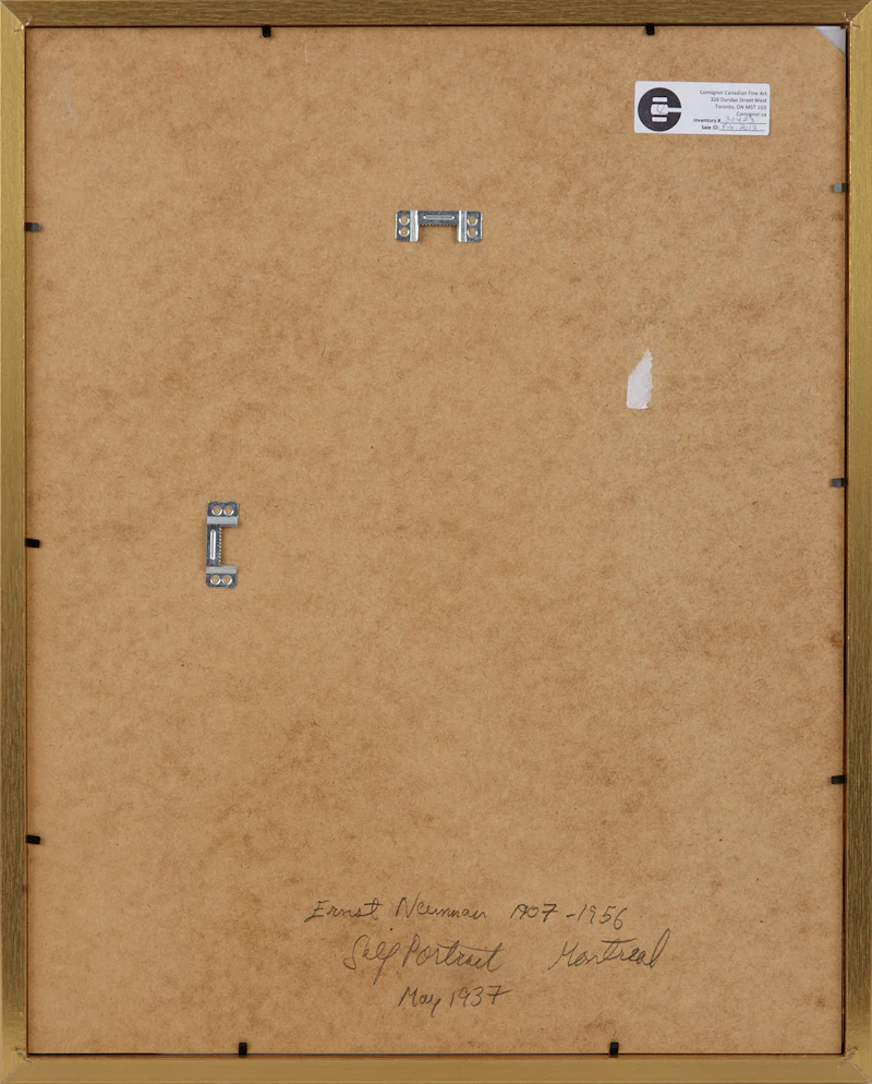 Ernst Neumann, Self Portrait, pencil drawing, 1937 - view 3