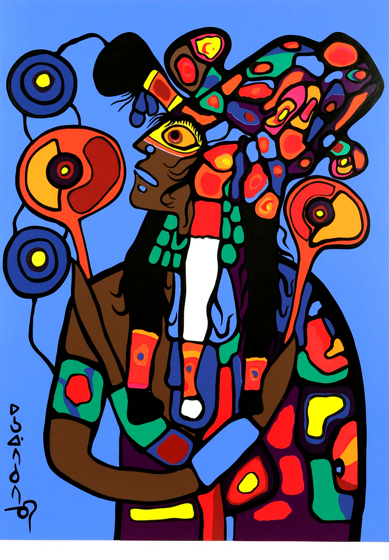 Norval Morrisseau, Self Portrait of the Artist - Astral Projection