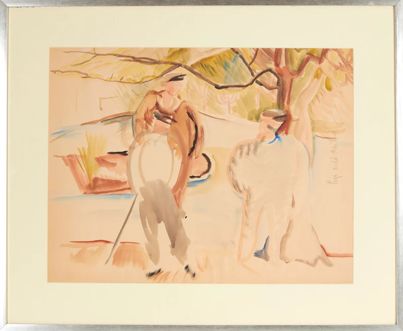 Pegi Nicol MacLeod, Golfers, watercolour - view 2