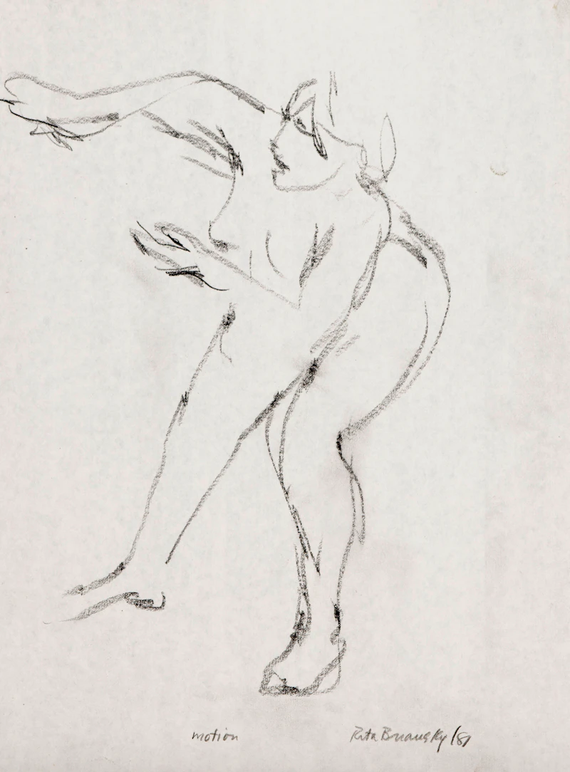 Rita Briansky, Self Portrait; Sylvie; Karate; Motion; Getting Dressed, assorted media on paper (5) - view 2