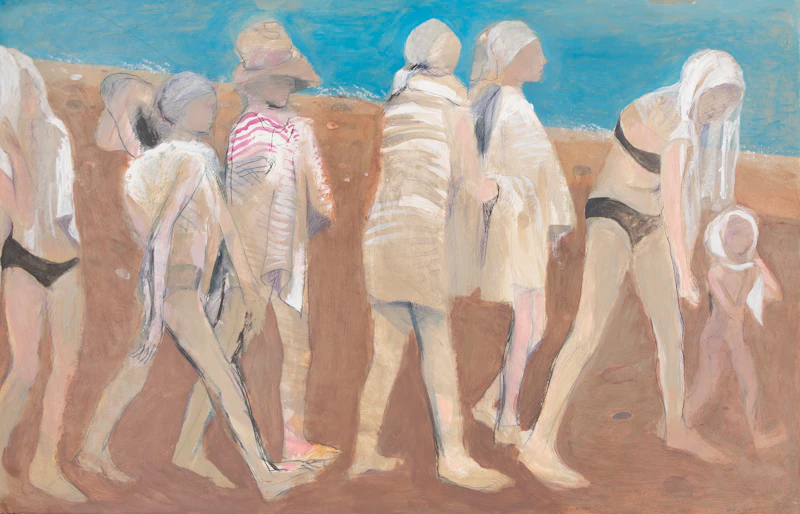 Ghitta Caiserman-Roth, Beach Scene; Seated Study