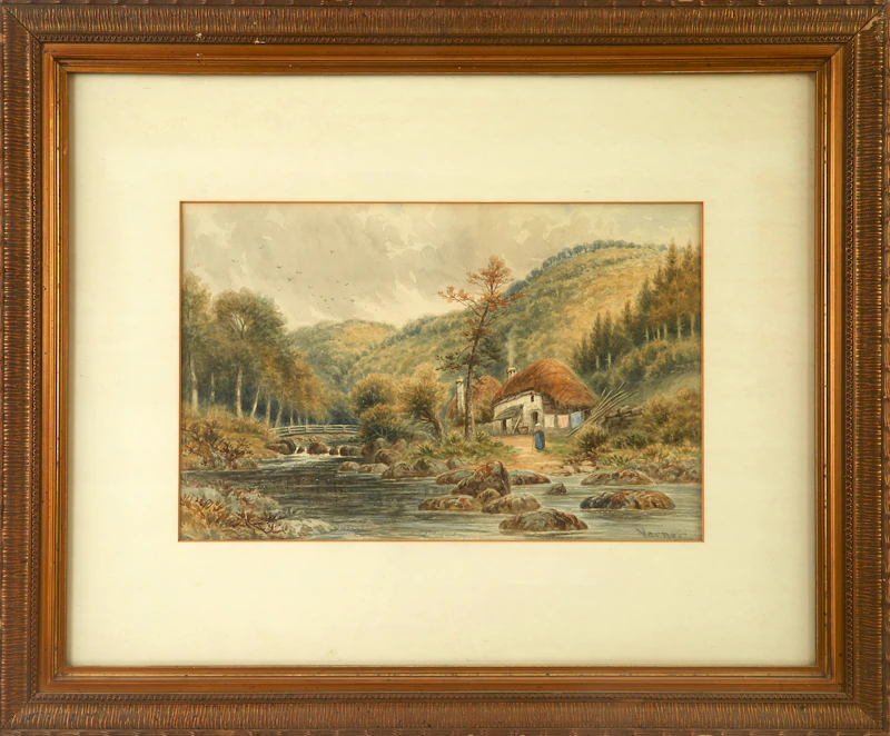 Cottage by the Stream by Frederick Arthur Verner