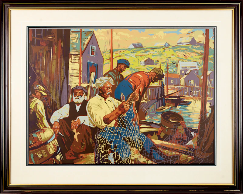 Joseph Ernest Sampson, Veterans of the Sea, Sampson Matthews silkscreen, 1945 - view 2