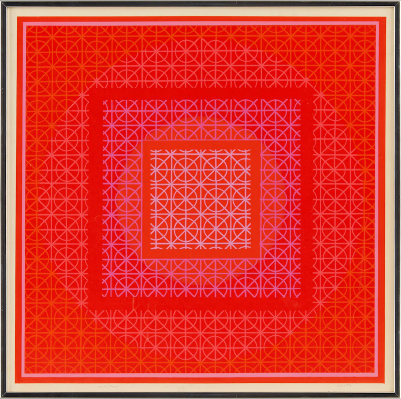 Gordon Appelbe Smith, Untitled Abstraction (”Op Art”), colour silkscreen - view 2
