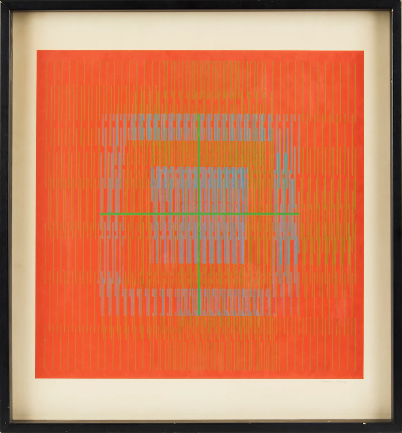 Gordon Appelbe Smith, Untitled Abstraction (”Op Art”), colour silkscreen - view 2