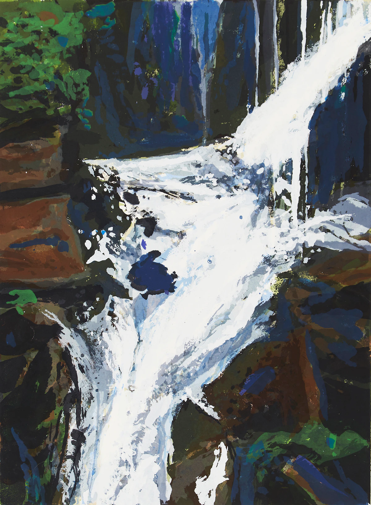 Gordon Appelbe Smith, Shannon Falls, colour serigraph, 1990