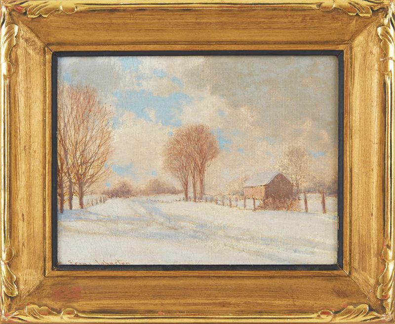 Frank Hans Johnston, Snow Clouds, oil on canvas - view 2