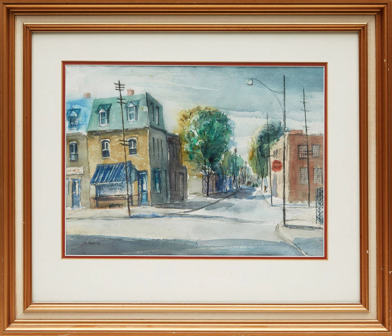 Sidney Berne, Street Scene; Rasco’s Hotel, rue St Paul, Montreal, pair of watercolours - view 2