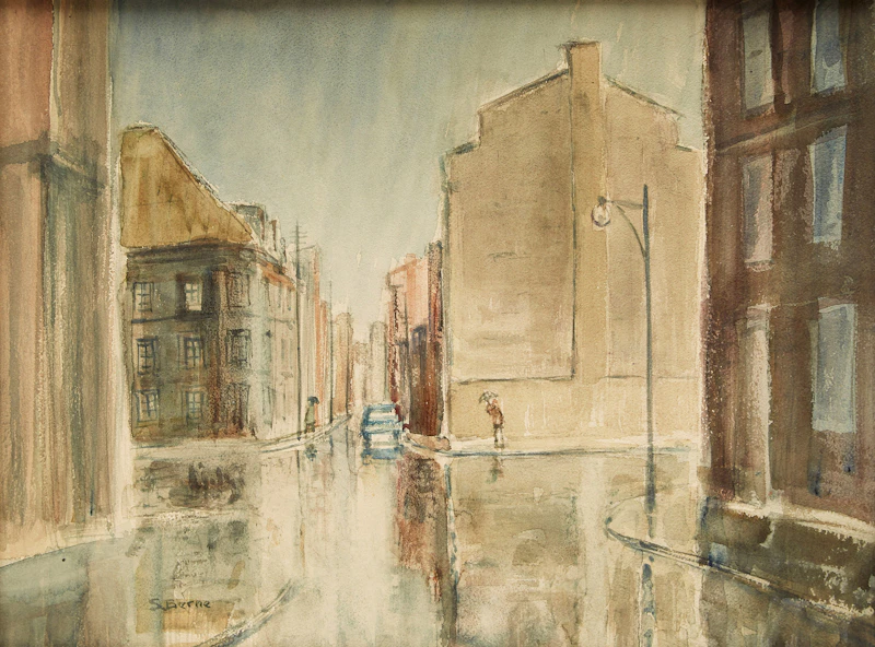 Sidney Berne, Street Scene; Rasco’s Hotel, rue St Paul, Montreal, pair of watercolours - view 4