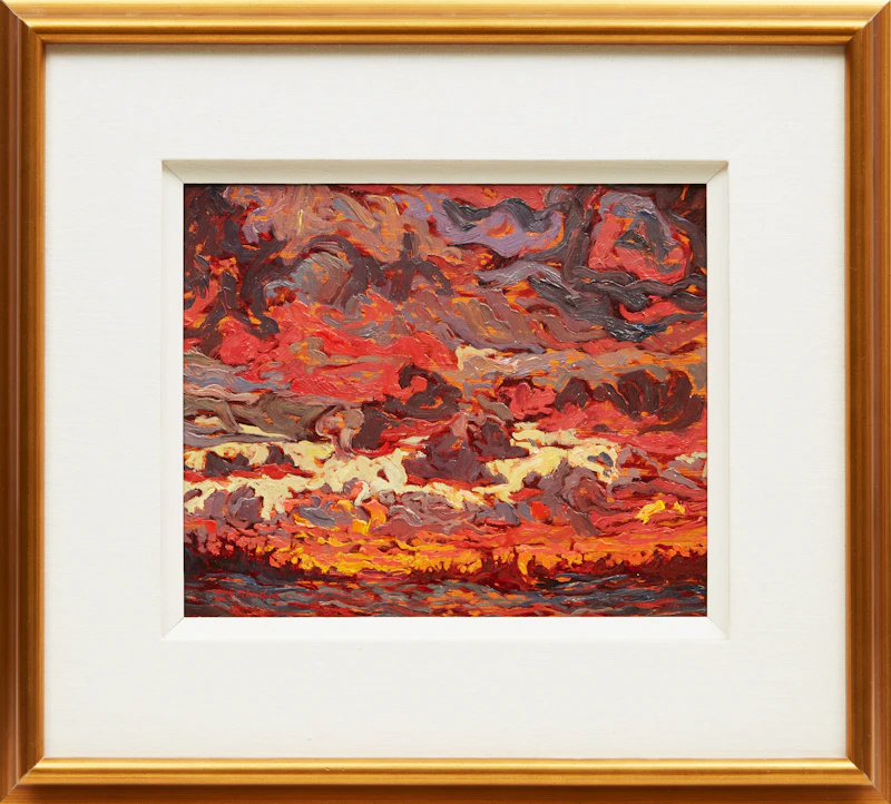 Kelvin Smith, Georgian Bay Sunset, oil on panel - view 2