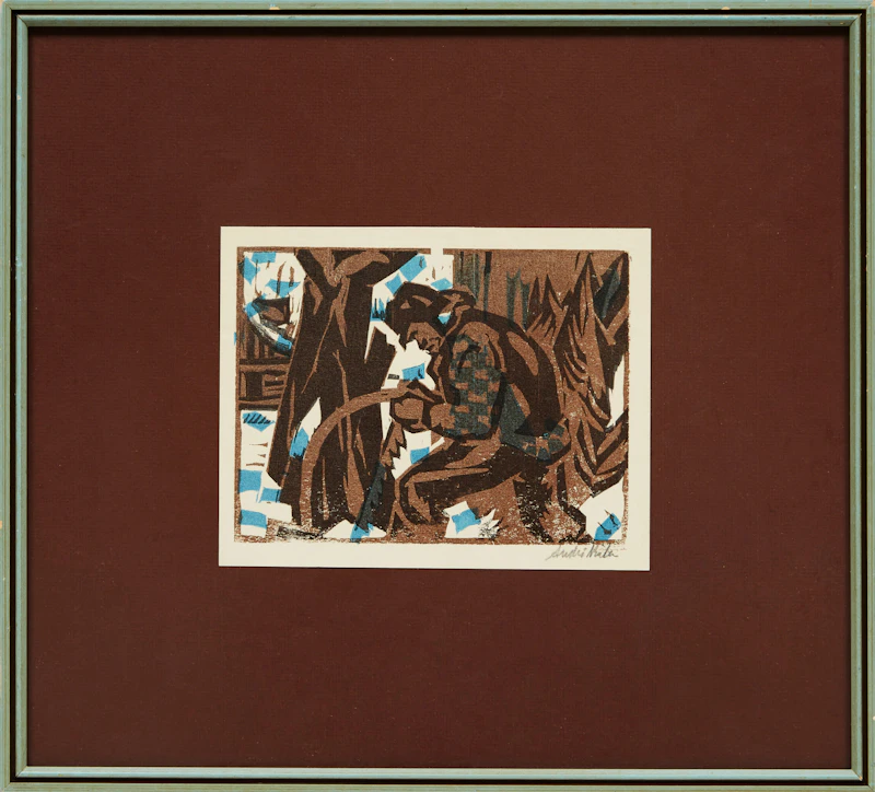André Charles Biéler, Bois de chauffage, linocut - view 2