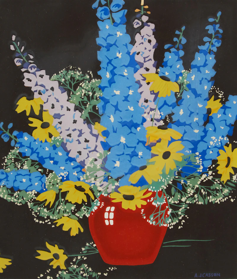 Alfred Joseph Casson, Delphiniums and Daisies