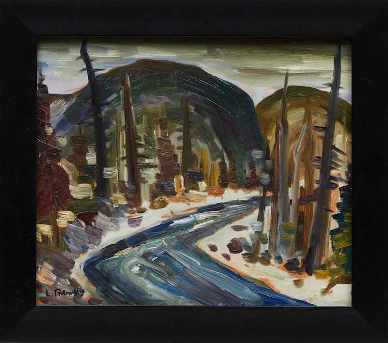 Louis Tremblay, Petit parc des Laurentides, oil on masonite - view 2