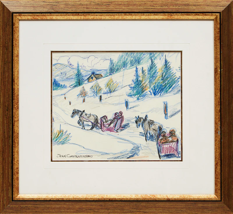 Jean Constantineau, Ballade en traineau, mixed media - view 2