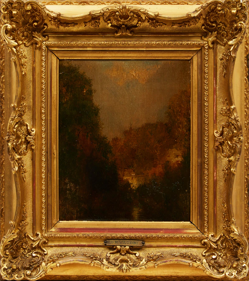 Otto Reinhold Jacobi, A Pair of Landscapes, oil on board - view 2