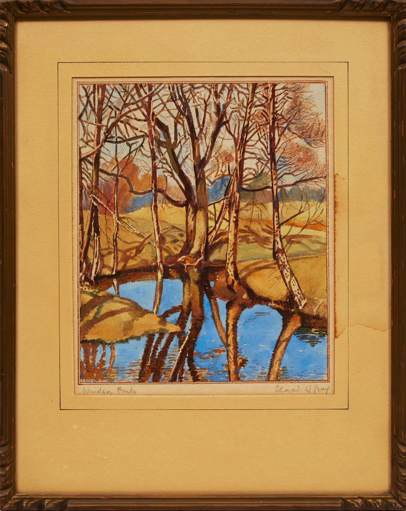 Claude W Gray, Windsor Park, watercolour - view 2