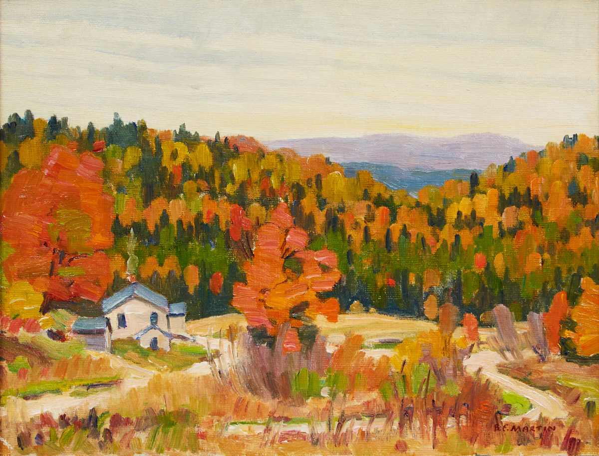 Bernice Fenwick Martin, Autumn Landscape, oil on canvas