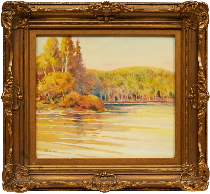 Alan Brookman Beddoe, River in Fall, watercolour, 1932 - view 2