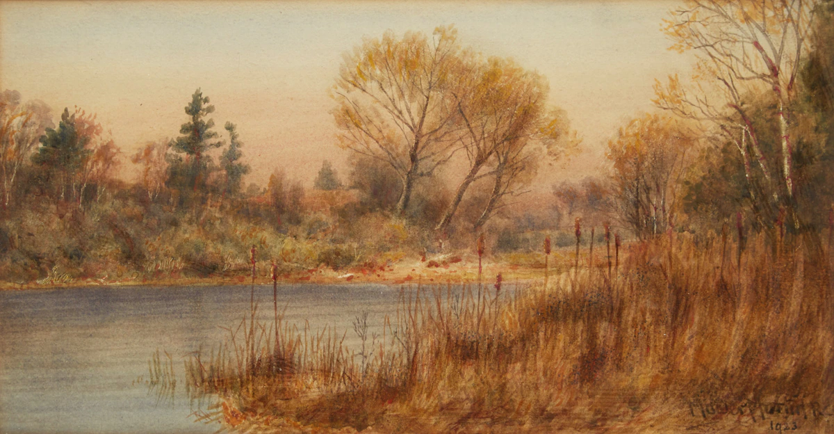 Thomas Mower Martin, Quiet Stream, watercolour, 1923