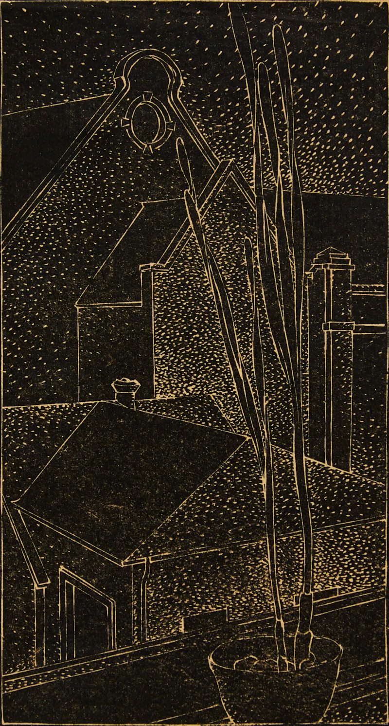 View from Studio Window with Iris by Lionel LeMoine FitzGerald