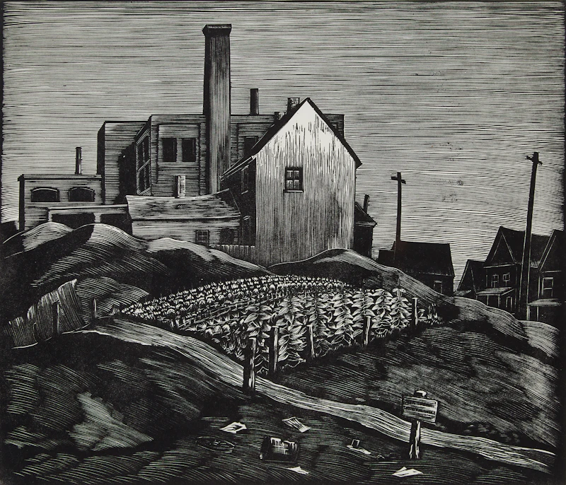 Leonard Hutchinson, Earth Can Never Die, woodblock - view 2