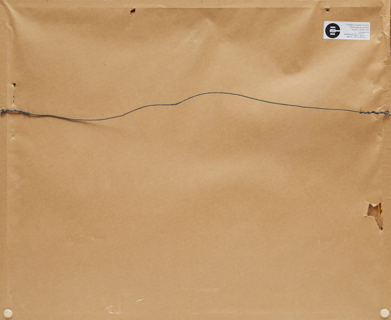 Carl Fellman Schaefer, Wire Fence and Pine Branch, Waterloo County, ink drawing, 1963 - view 3