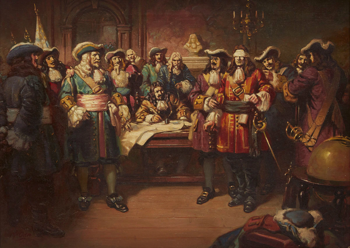 Harold Wellington McCrea, Surrender Terms (Frontenac), oil on canvas, 1937