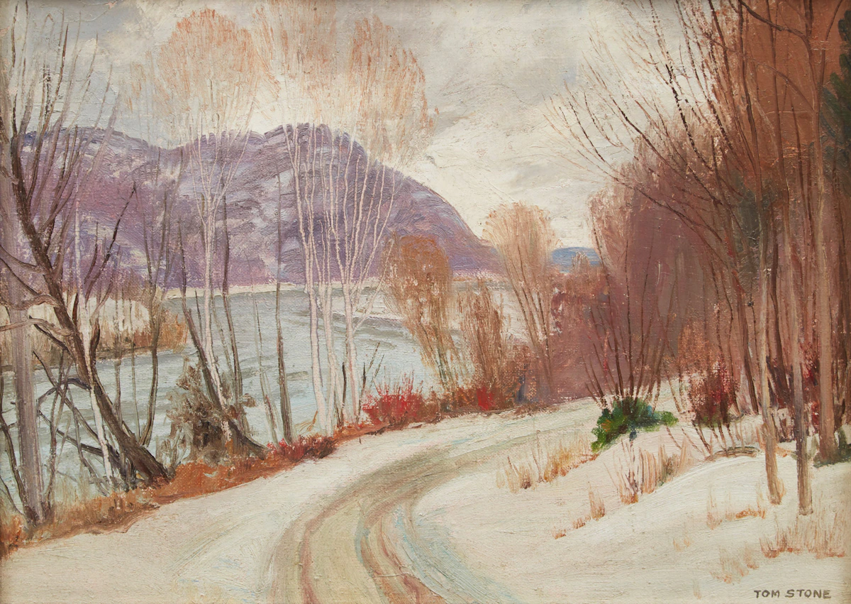 Thomas Albert Stone, Winter Road, oil on canvas