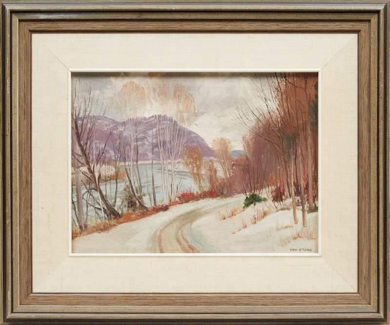 Thomas Albert Stone, Winter Road, oil on canvas - view 2