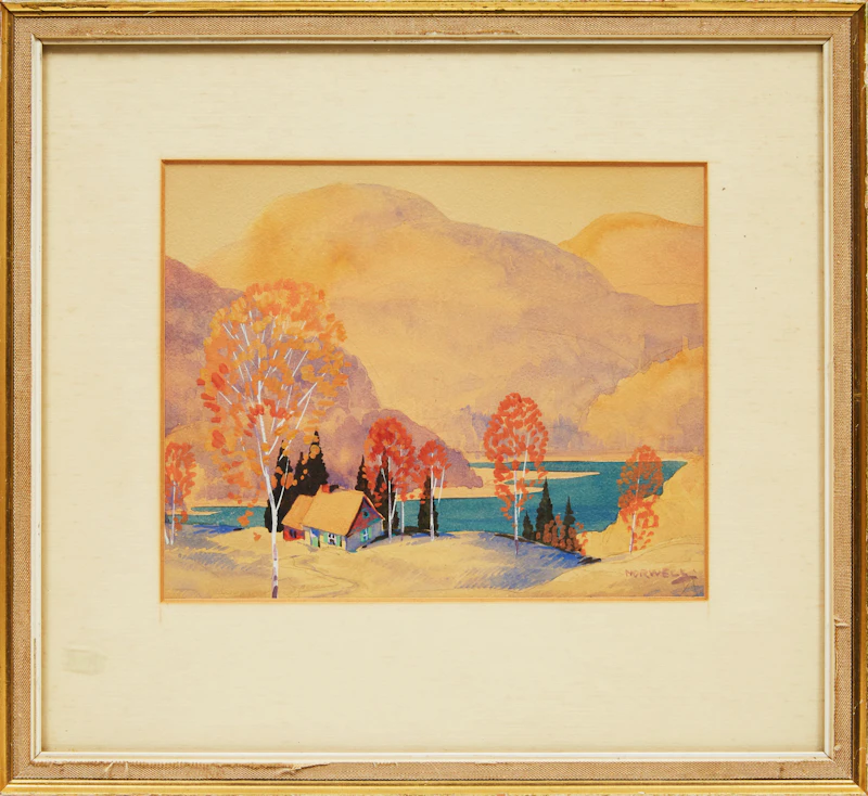 Graham Noble Norwell, Cabin in Winter, watercolour - view 2