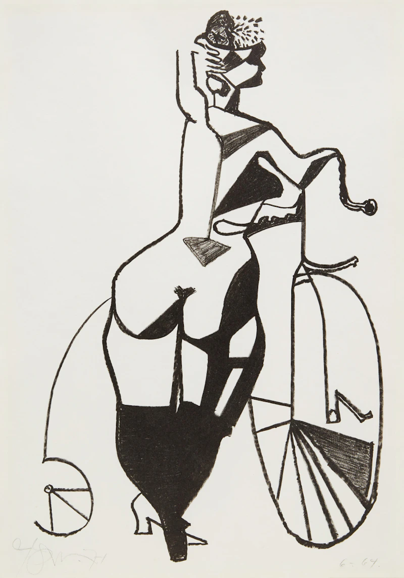 Verticle Cyclist by Harold Barling Town