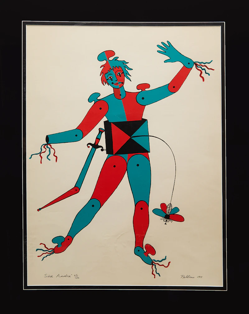 Alfred Pellan, Sire André, colour silkscreen, 1971 - view 2